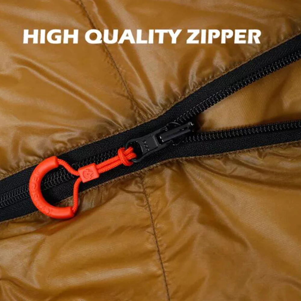 Легкий длинный походный пуховый спальный мешок AEGISMAX 800FP из белого гусиного пуха и