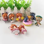 Брелок с изображением сакуры из ПВХ, 8 шт.компл., 4,5-6 см, модель подвески для игрушек