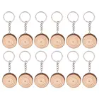 12 шт деревянный брелок DIY Одежда с ручной росписью, брелки для ключей, творческий брелок для ключей DIY Ручная роспись круглый сосновая древисина брелок