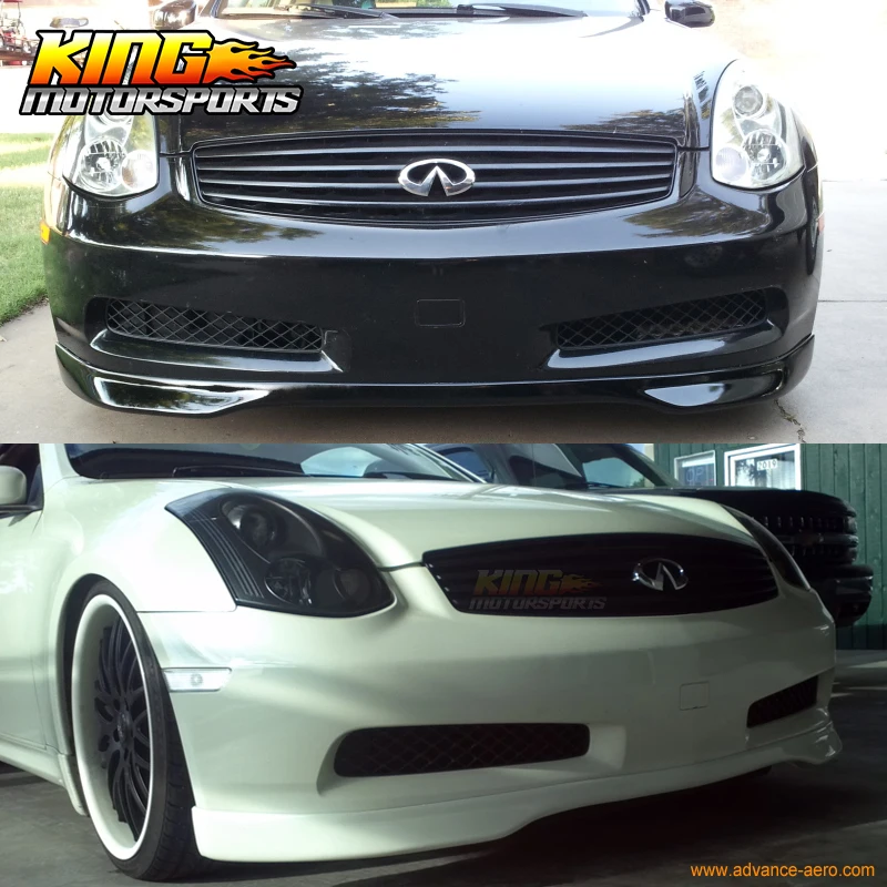 Подходит для 2003 2007 Infiniti G35 Coupe Tr передний бампер спойлер PU Полиуретан Global