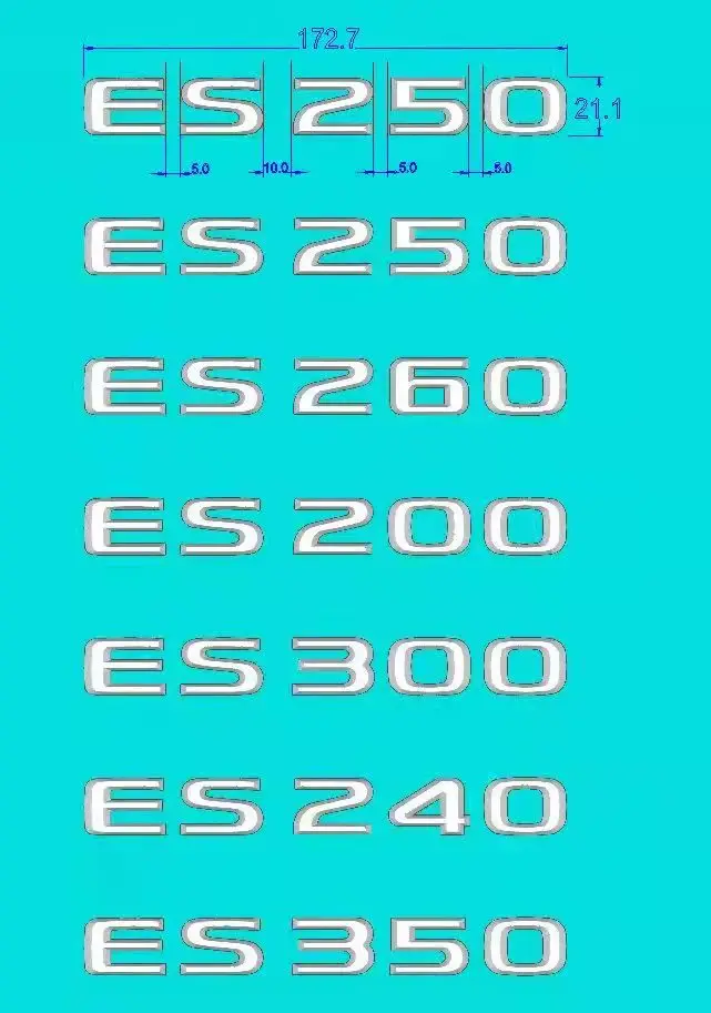 1 шт. ABS Гибридный RX300 RX330 RX350 ES200 ES240 ES260 ES300 ES350 Автомобильная буква задний хвост
