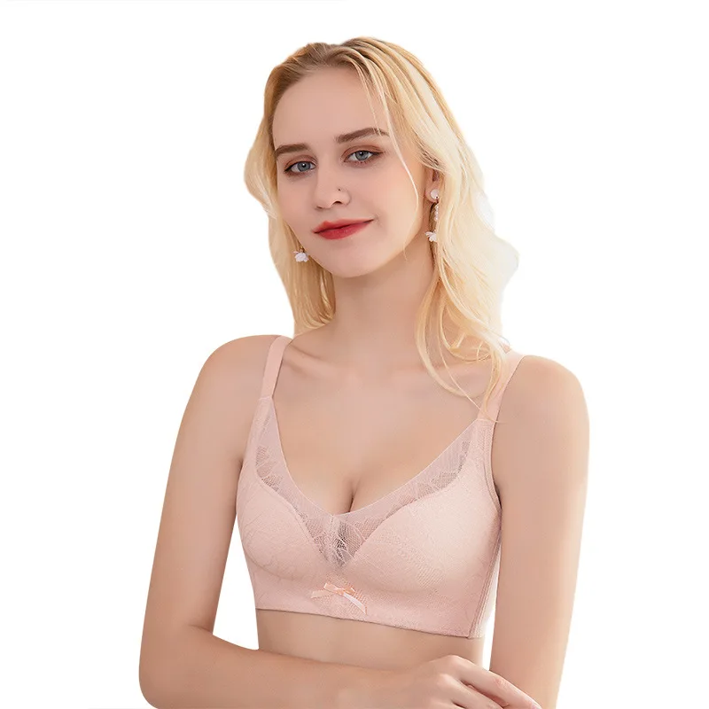

Summer Large Size Bra Wireless Underwear Women's Lace Breast Holding Bra