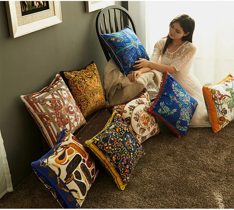 Lisi бархатный двусторонний Печатный Чехол на подушку светильник Роскошный чехол