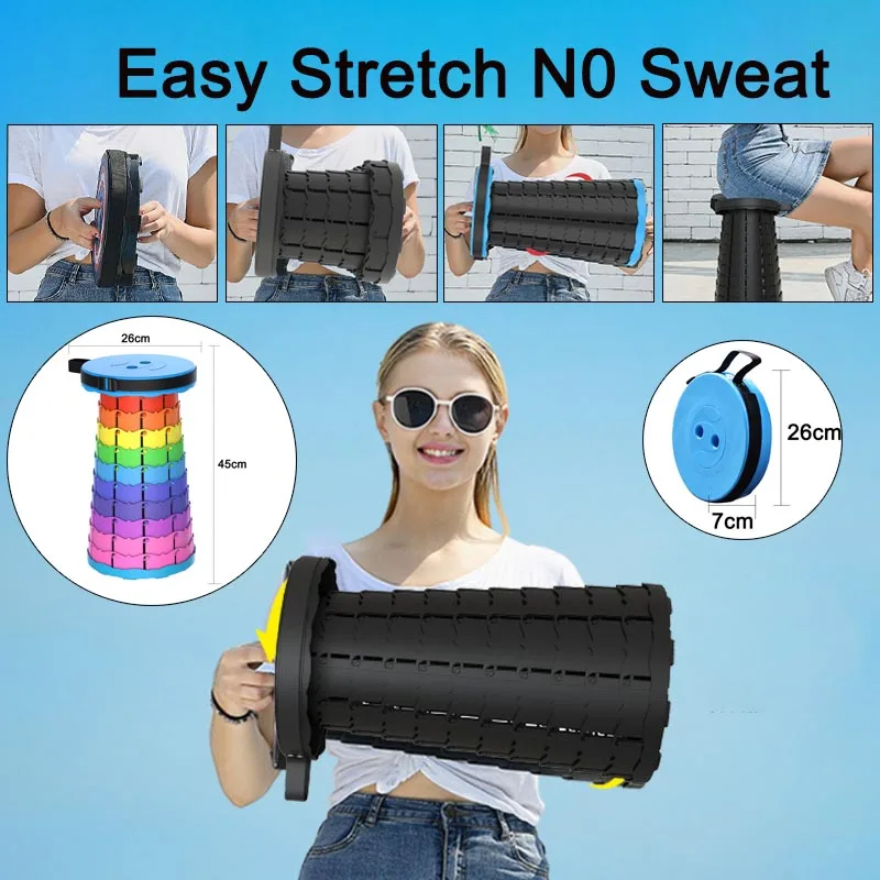 

Outdoor Furniture Retractable Stool Beach Chairs Portable Stool Lounge Folding Chair Camping Stool Foldable Fishing Chair