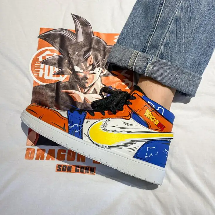 

plat Anime shoes for men Vegeta Men's sneakers casual air mesh streetwear jogging walking force Men shoes