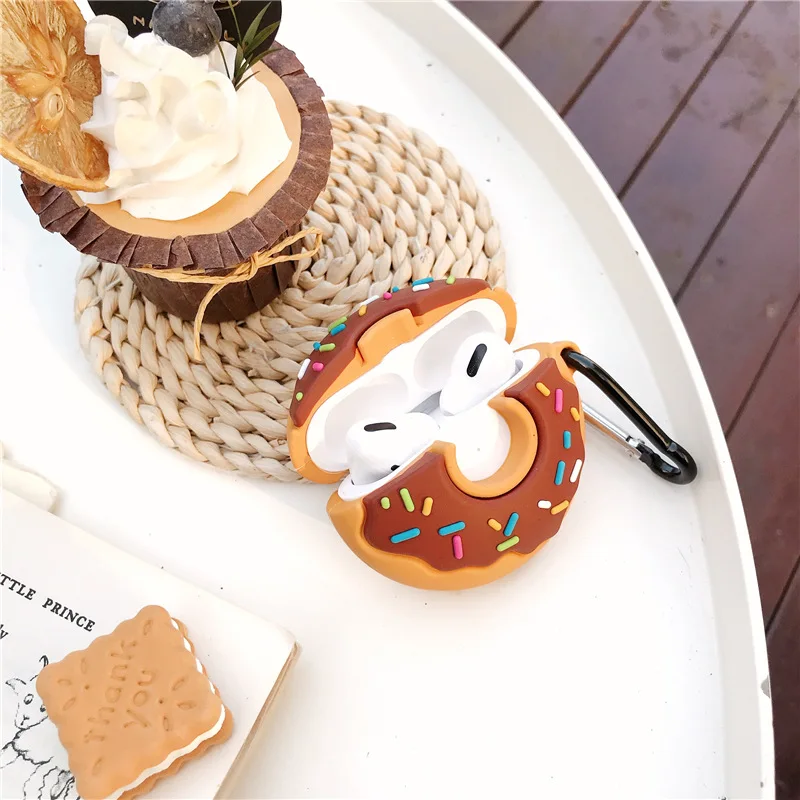 Новый милый силиконовый чехол с пончиком для Airpods pro Kawaii беспроводной Bluetooth