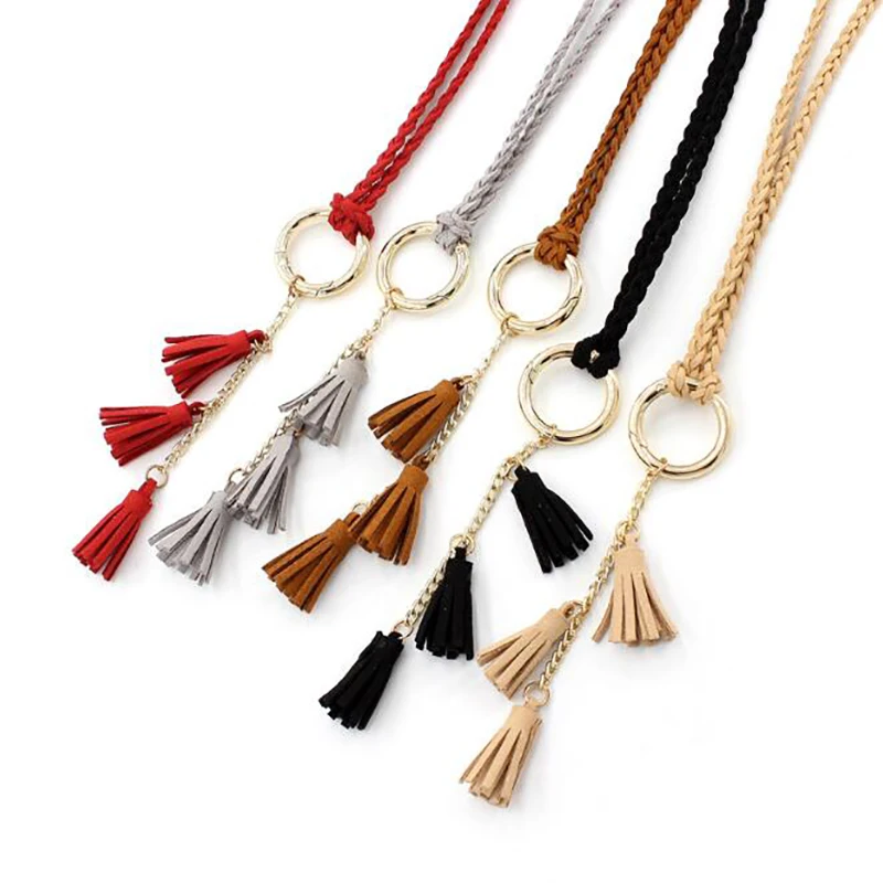 

Waist Chain 120cm Woven Tassel Waistband Braided Belt Waist Rope Women Decorated Waist Ladies Tassles Belts Clothes Accessories