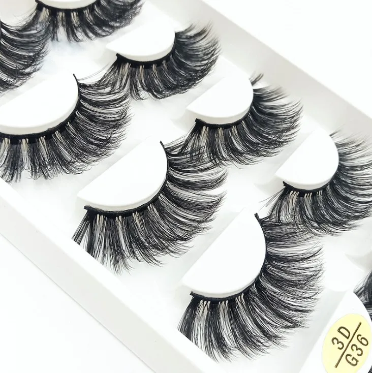 5 пар/набор 3D Faux Cils накладные ресницы Великолепная мягкая многослойная глаза