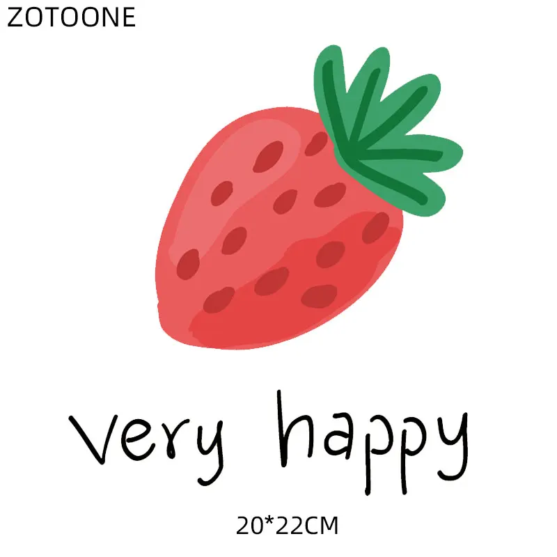 ZOTOONE Strawberry Patch for Summer Clothing Ironing Applique Pineapple Stickers Thermo Transfers Kids Patches T-shirt D | Дом и сад