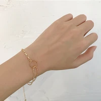 special aesthetic bracelet gifts for women simple hollow round hand chain tassels charm gold jewelry vintage adjustable bracelet