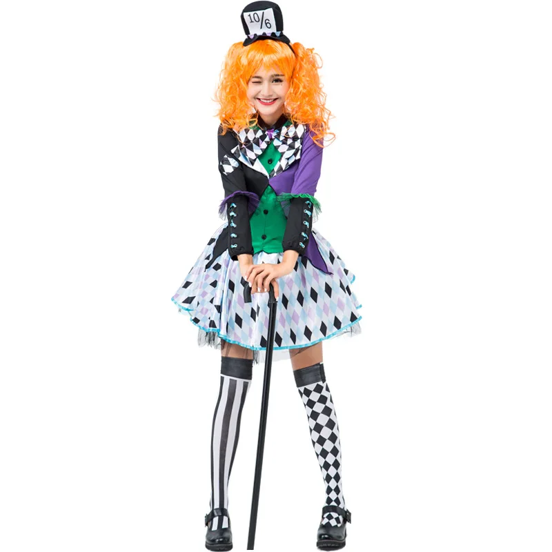 

Women Cosplay Costume Mayhem Mad Hatter Fairy Tale Halloween Material Item Type Source Characters Performanc
