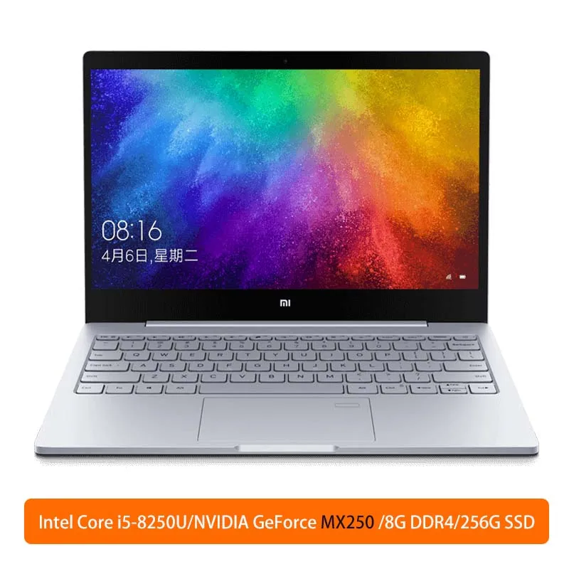 I5 8G 256G MX250 S Xiaomi ноутбук Air 13,3 дюймов четырехъядерный i5 i7 8G MX250 ультра тонкий ноутбук 512G 256G SSD FHD PC для игр и работы в офисе - Цвет: I5 8G 256G MX250 S