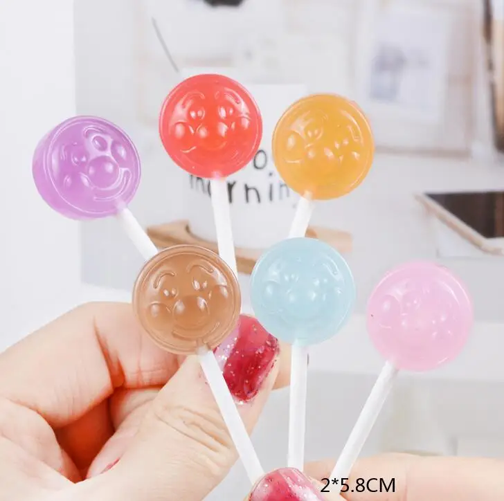 10 шт./лот Kawaii леденец на палочке резиновый кабошон для DIY мобильный телефон Чехол