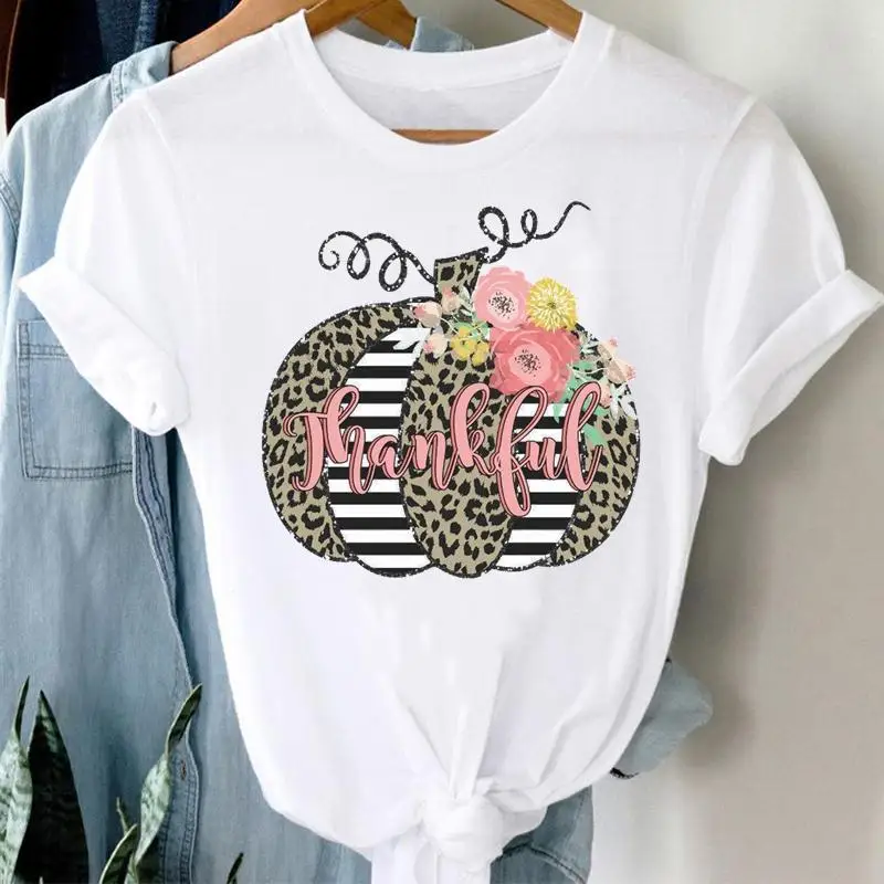 

Women Truck Vintage New Trend Pumpkin Autumn Fall Halloween Thanksgiving Graphic Clothes Tshirt Top Print T Female Tee T-Shirt