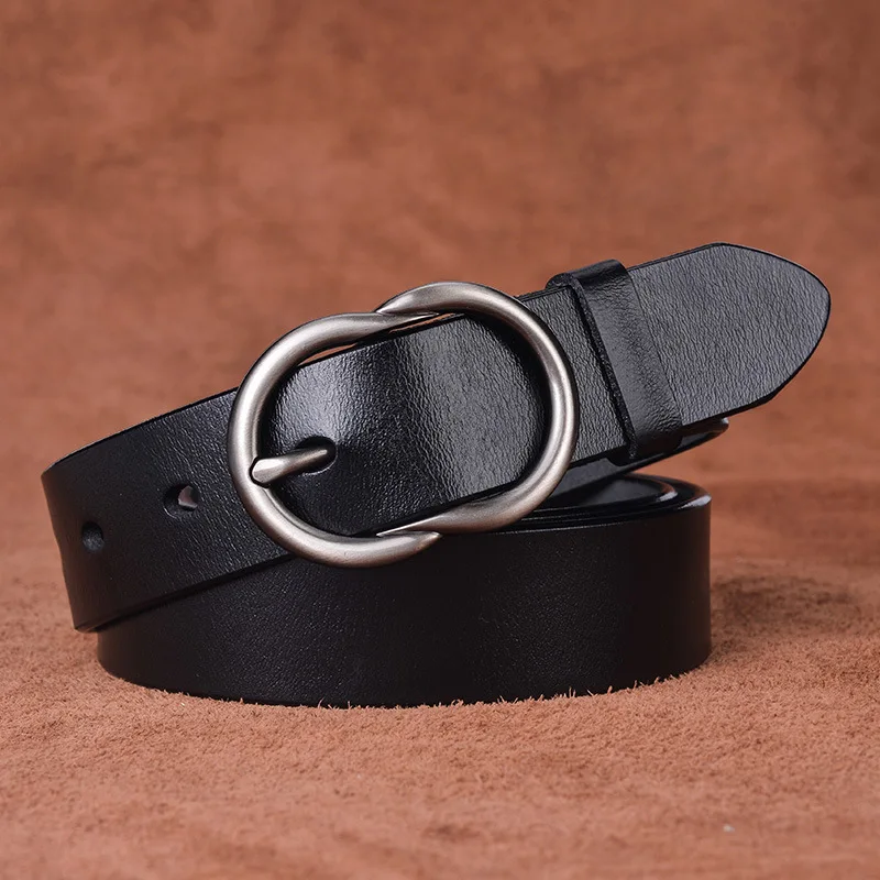 Maikun New Alloy Pin Buckle Ladies Belt Casual Leather Decorative Belt Fashion Cowhide Female Jeans Belt