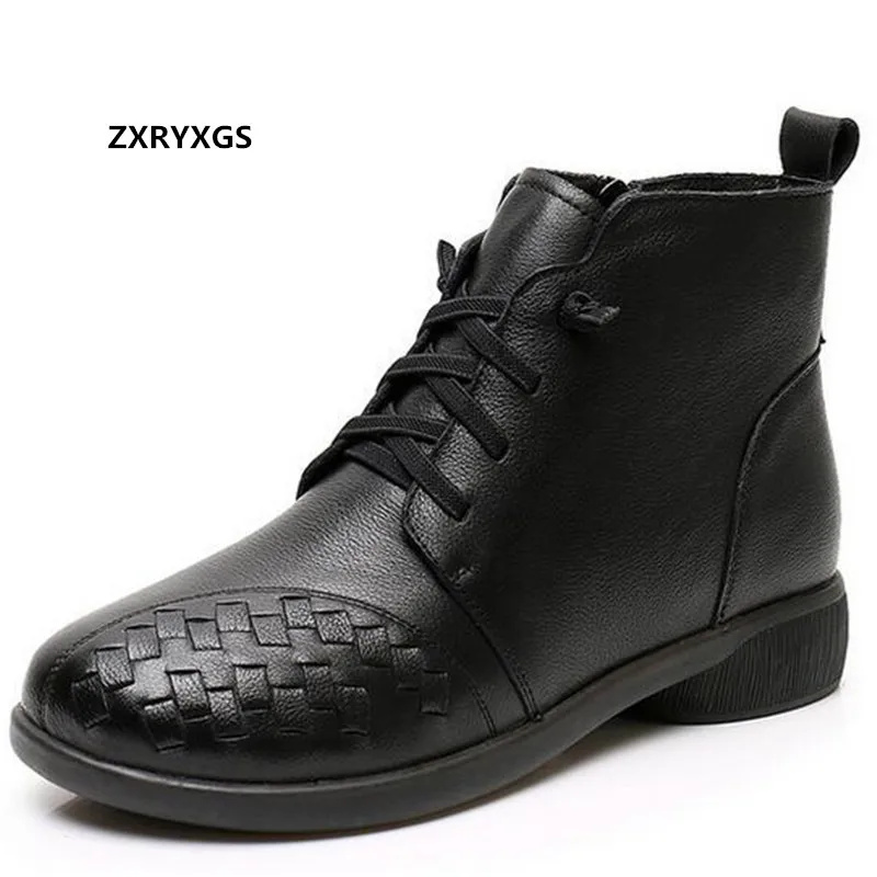 

Женские ботильоны из натуральной кожи, большие размеры, Осень-зима