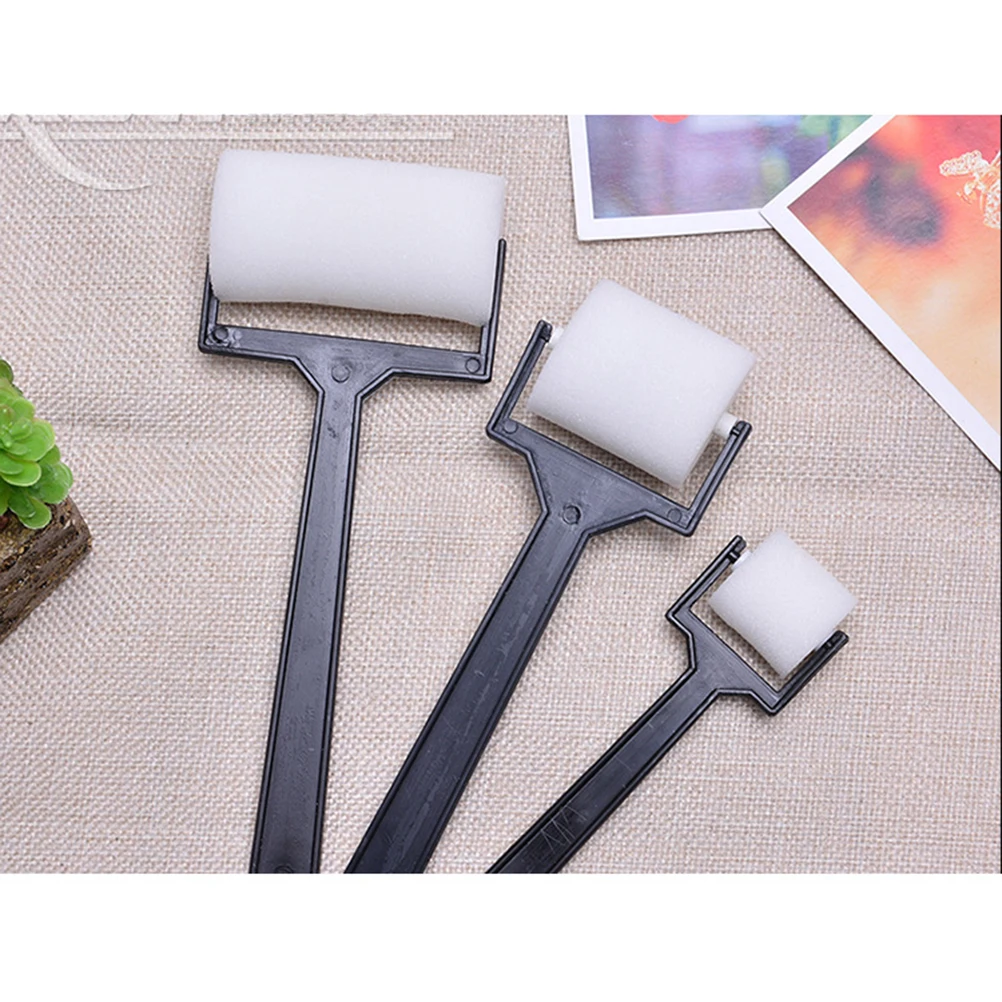 

3pcs/set Foam White Sponge Brush Painting Roller Brush Kids DIY Craft Tool Drawing Toys Painting Supplies