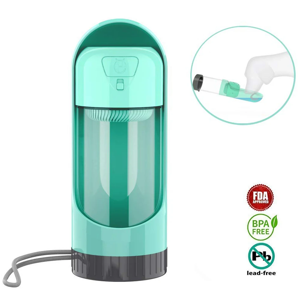 Портативный дозатор воды для домашних питомцев бутылка с питьевой миской и