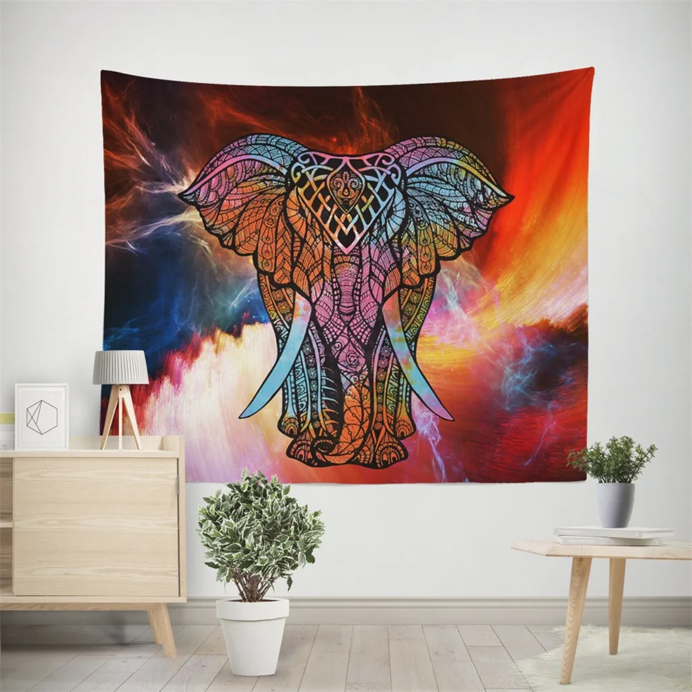 

Elephant Ethnic Mandala Tapestry Wall Hanging Wall Tapestry Blanket Farmhouse Decor 100% Polyester Beach Mat Yoga Shawl