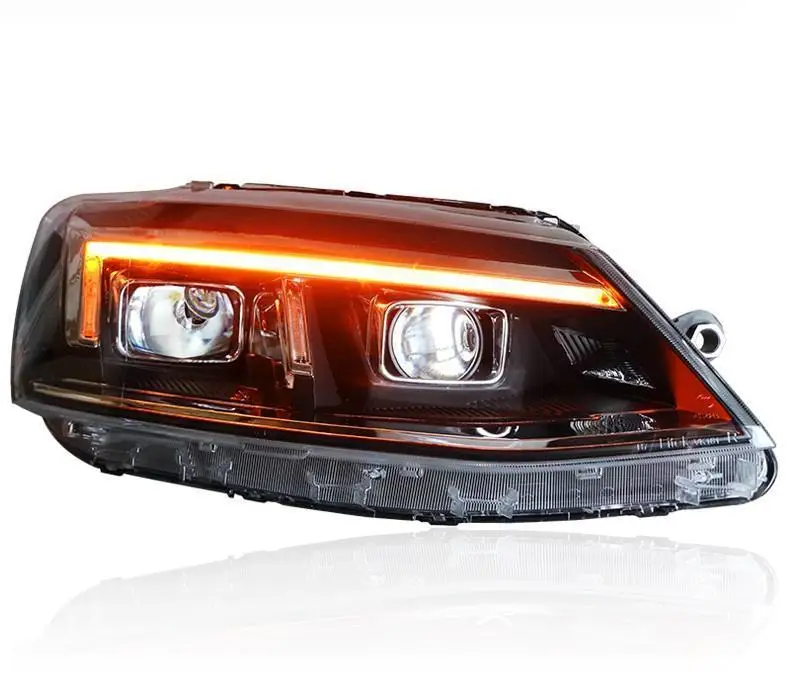 Автомобильные ходовые части Neblineros Para автомобильные Drl светодиодные фары автомобильные фары в сборе 12 13 14 15 16 17 для Volkswagen Sagitar