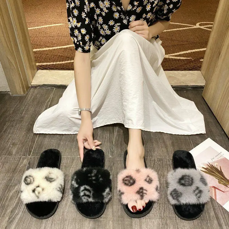 

Ladies Fashion Slippers Winter 2021 Newest Slippers Faux Fur Slippers Women Fur Slippers Women Slippers Zapatos De Mujer