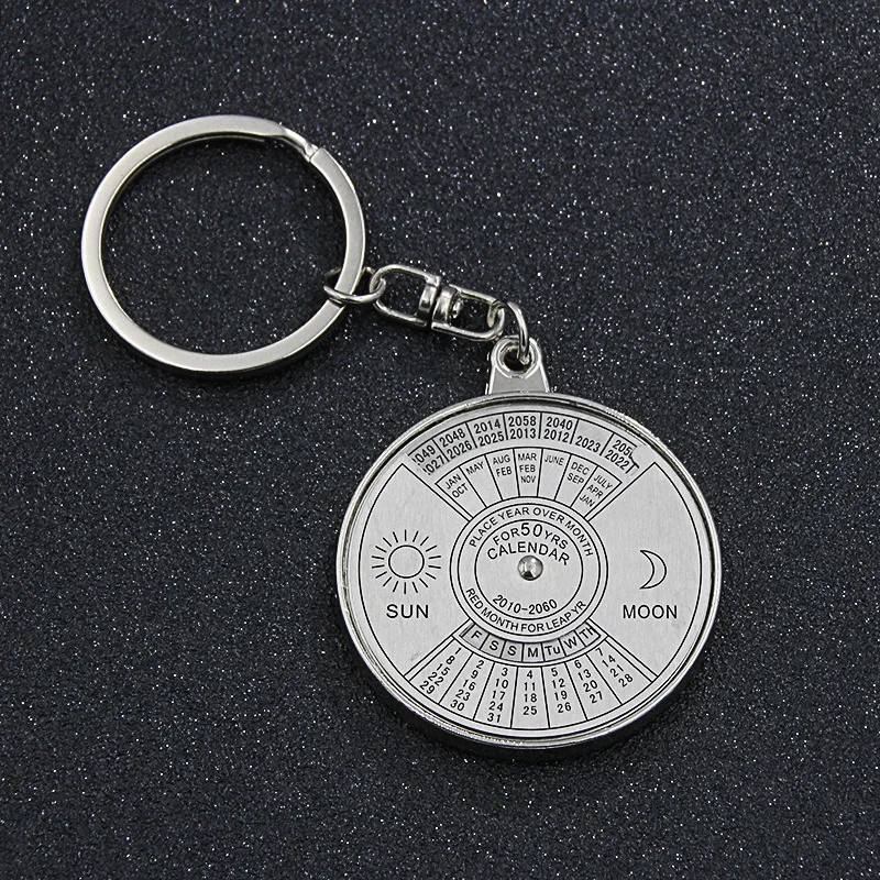 1 шт. практичный брелок для ключей с вечным календарем на 50 лет|Уличные