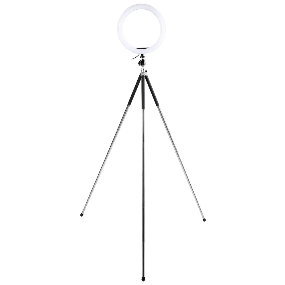 Светодиодный кольцевой светильник для фотосъемки лампа 26 см с регулируемой