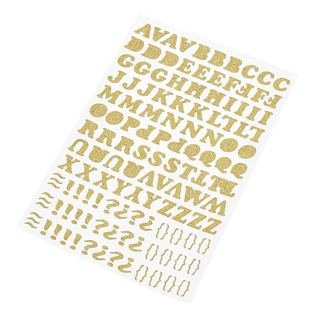 

DIY Gold Letters Stickers Self-adhesive Alphabet Stickers for Handmade Scrapbooking Decoration