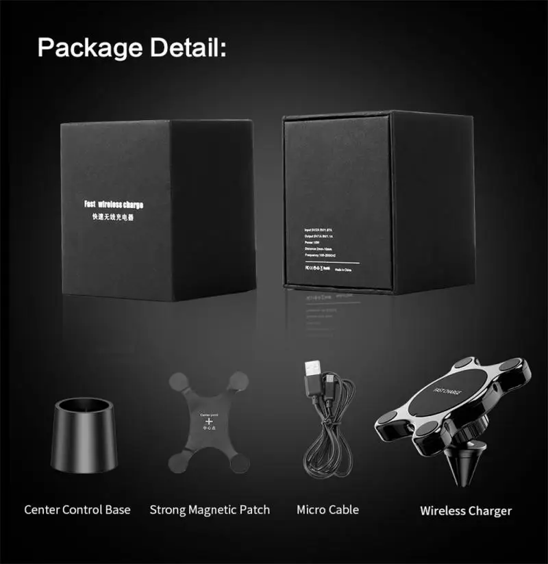 

Mini Wireless Charger 10/15W Fast Charger Magnetic Car Charger For IPhone 12 Pro Max Samsung Mobile Phone Tablet GPS Car-Charger