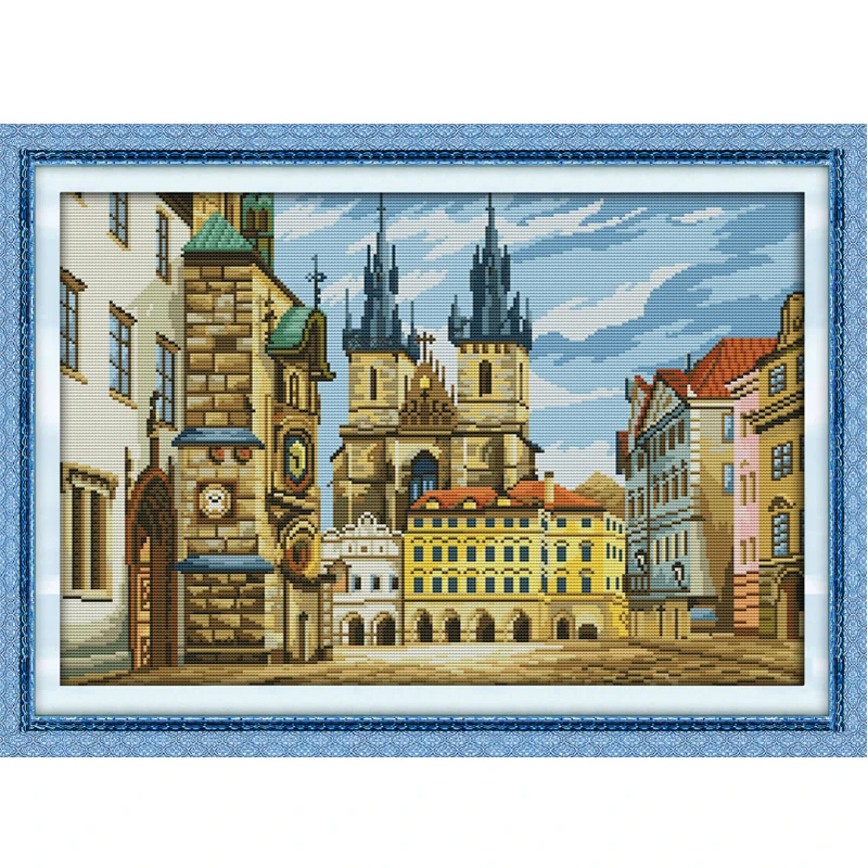 Русский архитектурный пейзаж DIY напечатанный холст китайская ручная печать