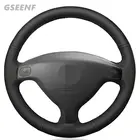 Чехол рулевого колеса автомобиля для Опель Астра (G) 2004-1998 Зафира (A) 1999 черная сшитая вручную искусственная кожа
