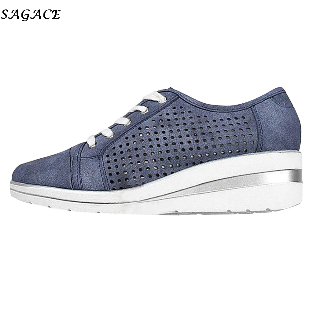 

SAGACE 2019 new Women Sneakers Round Toe Lace Up casual shoes woman Fashion Breathble Vulcanized Shoes Footwear Zapatos Mujer #4