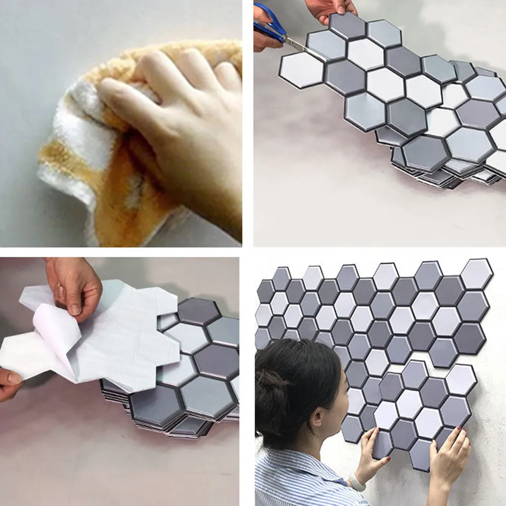 1 шт. Настенная Наклейка 30*30 см 3D ПВХ Se-lf-клейкая кухонная настенная плитка