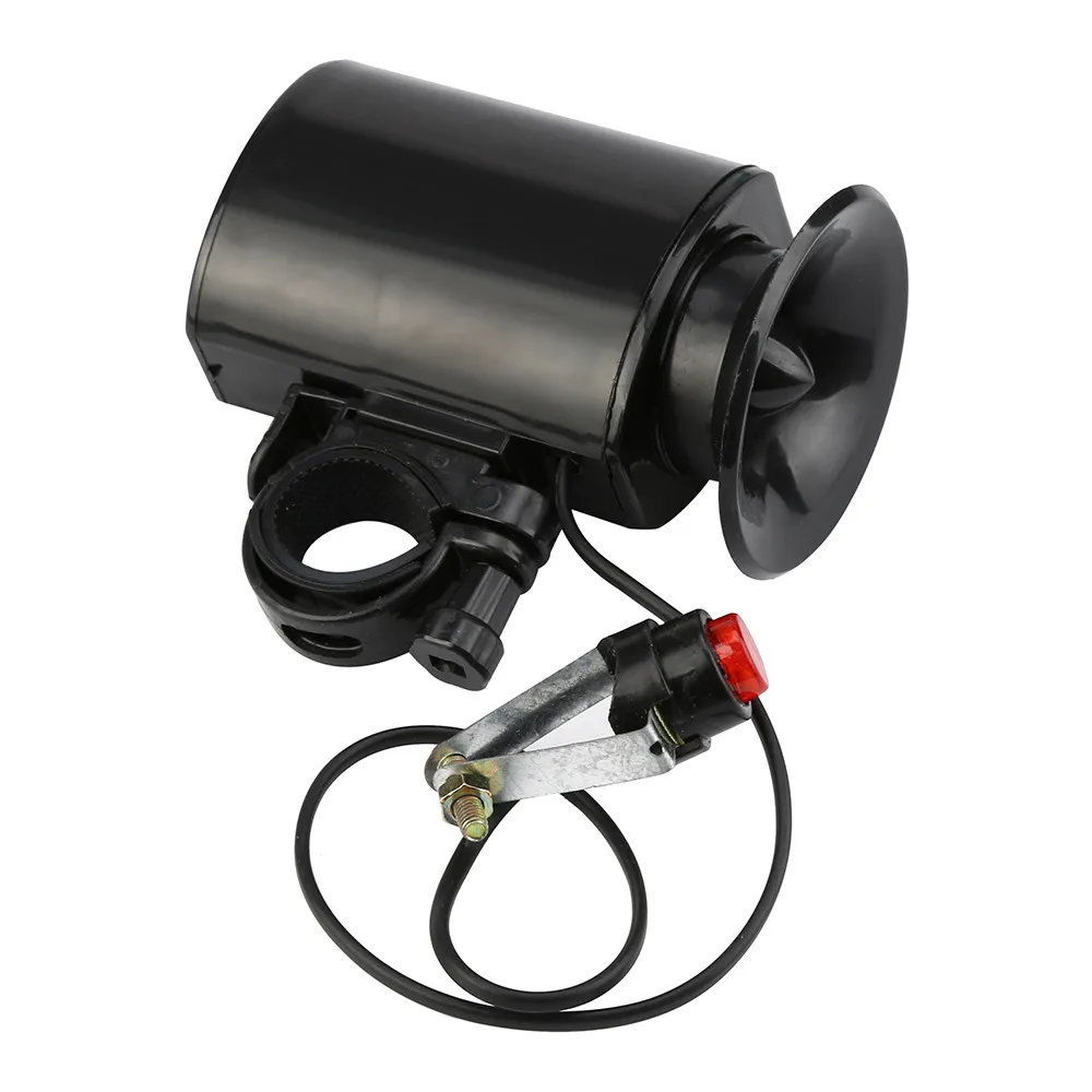 

Ultra loud Speaker Black 6 Sounds Alarm Bell Bike Electronic Bicycle Siren Horn waterproof Reinforced with 9V battery plastics