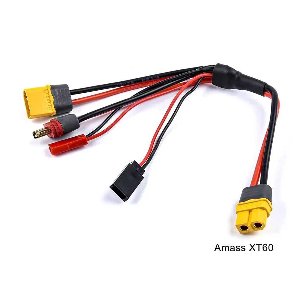 Cargador 4 en 1 de 20cm 5 XT60 Conector clavija a T Futaba JST Cable alambre para ISDT Hota ToolkitRC cargado | Игрушки и хобби