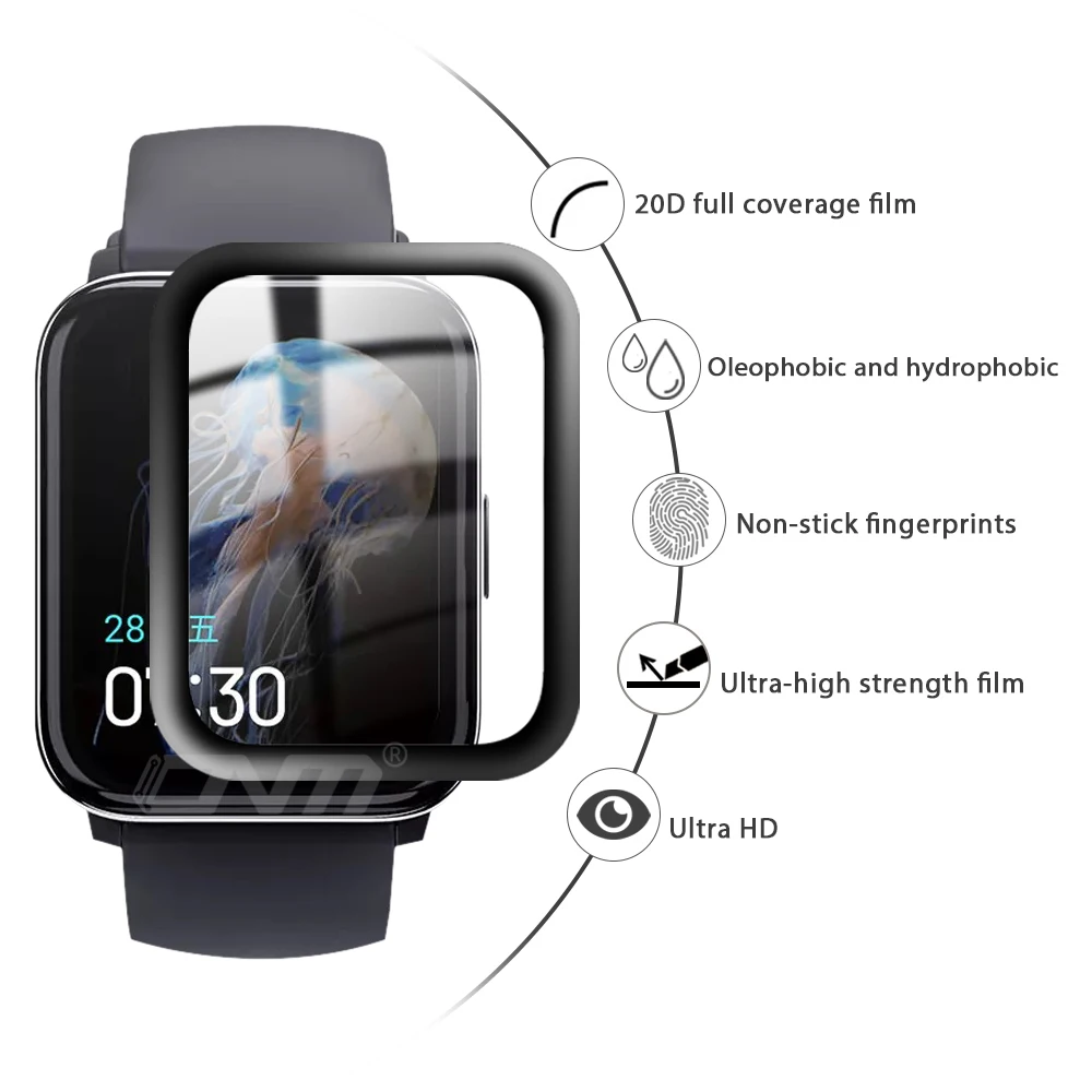 5D полное покрытие Защитная пленка для экрана Hey Plus Smartwatch крышка Heyplus аксессуары