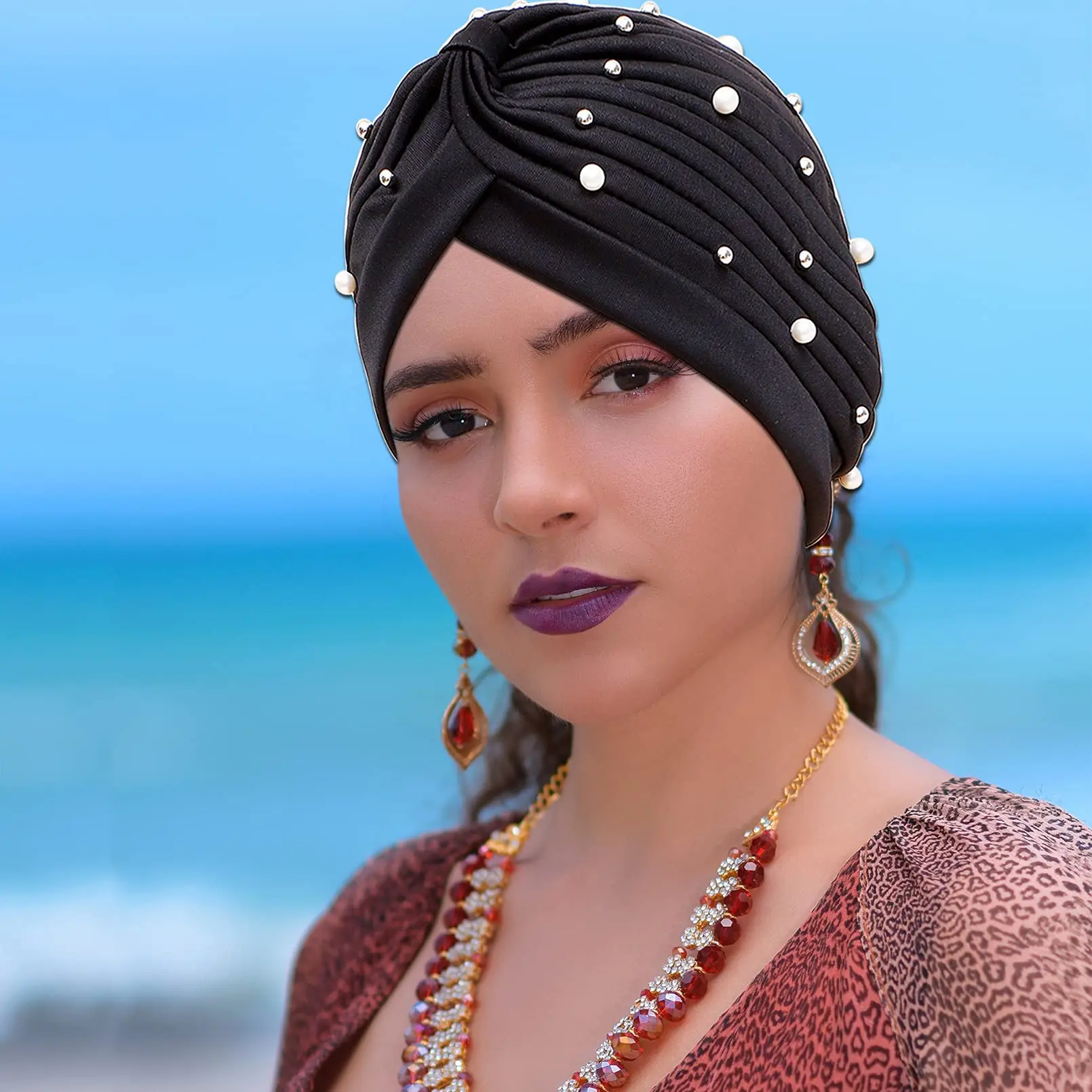 2022 новый африканский женский тюрбан шапка предварительно завязанный узел