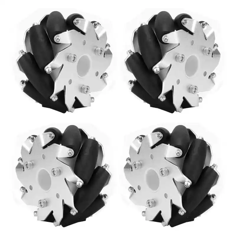 RC Toy Accessory Parts 100mm Durable Steel Mecanum Wheels Set Left Right for Robot Car 14162 | Игрушки и хобби