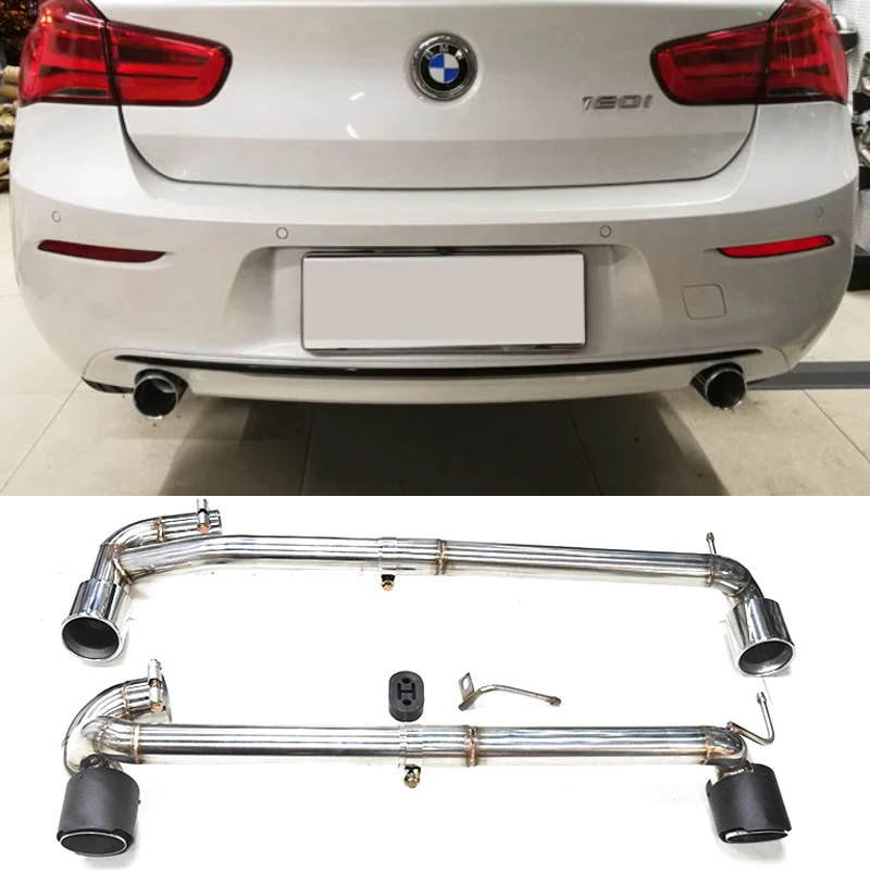 1 комплект двойной выхлопной наконечник для BMW серии 118i 2013-2016 M спортивный