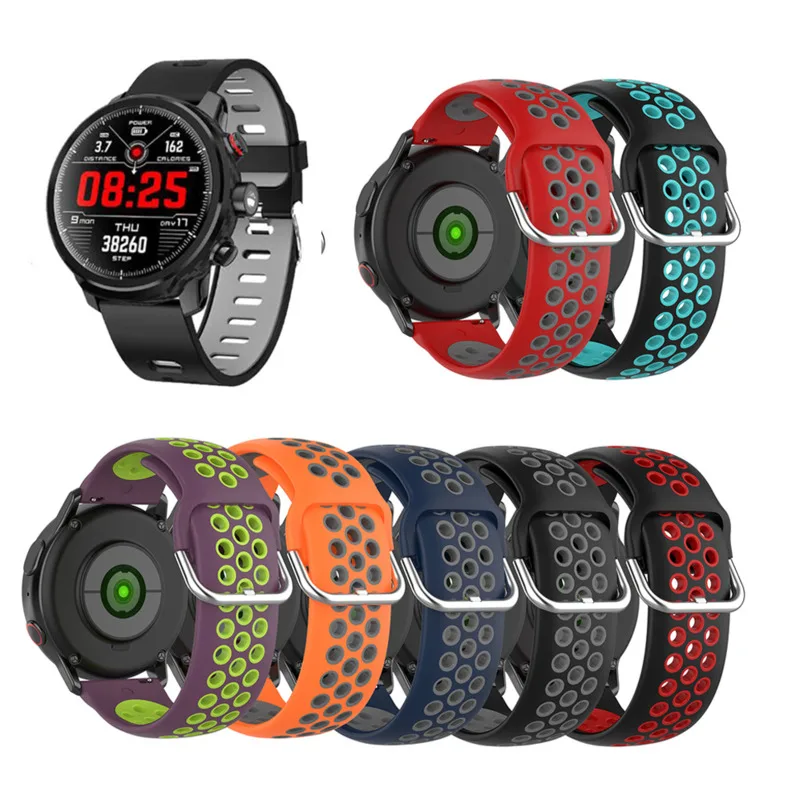 

Сменный ремешок для часов Huawei Watch GT2 Honor Magic Watch 2 42 мм SE, противоскользящий двухцветный браслет премиум-класса с защитой от падения