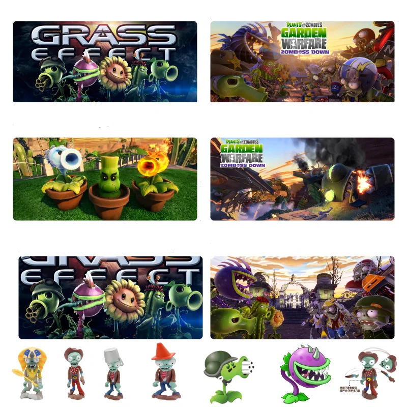 2020 Новые Растения против игрушки зомби Боевая фигура коврик для мыши Забавный