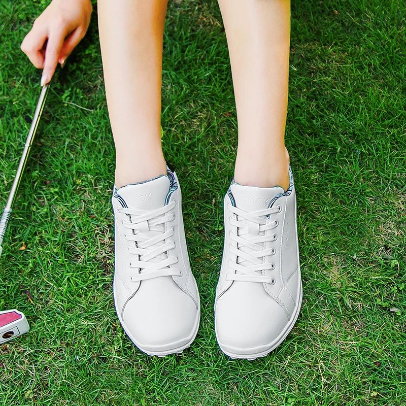 

Women Waterproof Golf Trainers Shoes White Spring Autumn Golf Sneakes Ladies Size 35-40 Jogging Walking Footwear Womens Sneakers