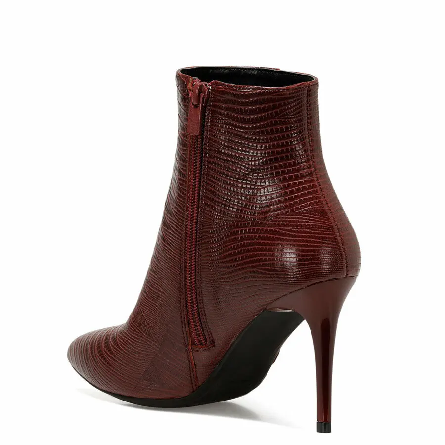 

Women Boots Nine West Pttura Claret Red Women'S Boots