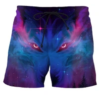 the latest 3d cool wolf pattern printing mens beach swimming quick drying pants summer casual belt pants mens boxer shorts 369