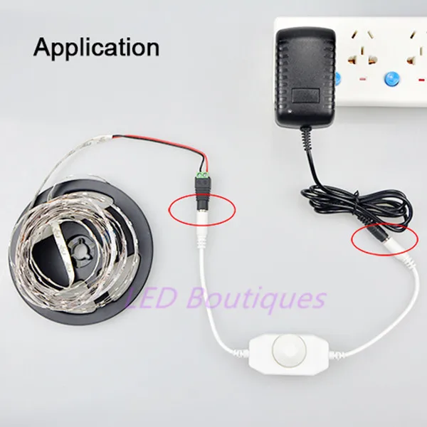 

DC12V-24V Mini LED Brightness Adjust Switch Dimmer Single Color Controller