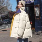 Пуховик женский с подкладкой, модная Свободная куртка в Корейском стиле, в гонконгском стиле, Студенческая теплая зимняя куртка в стиле Ins