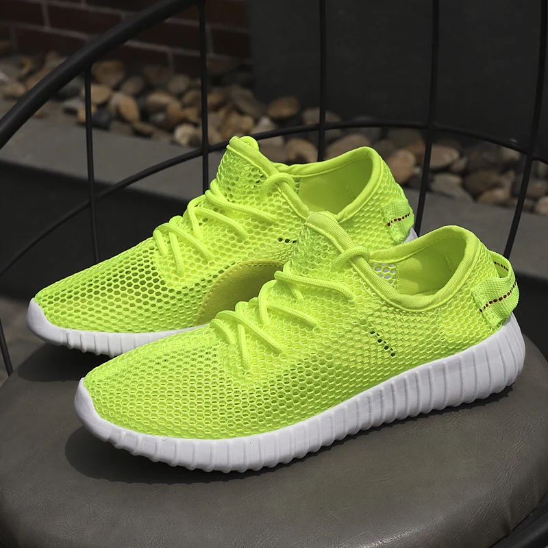 Wujie женские кроссовки светильник дышащая сетка Слип он спортивная обувь