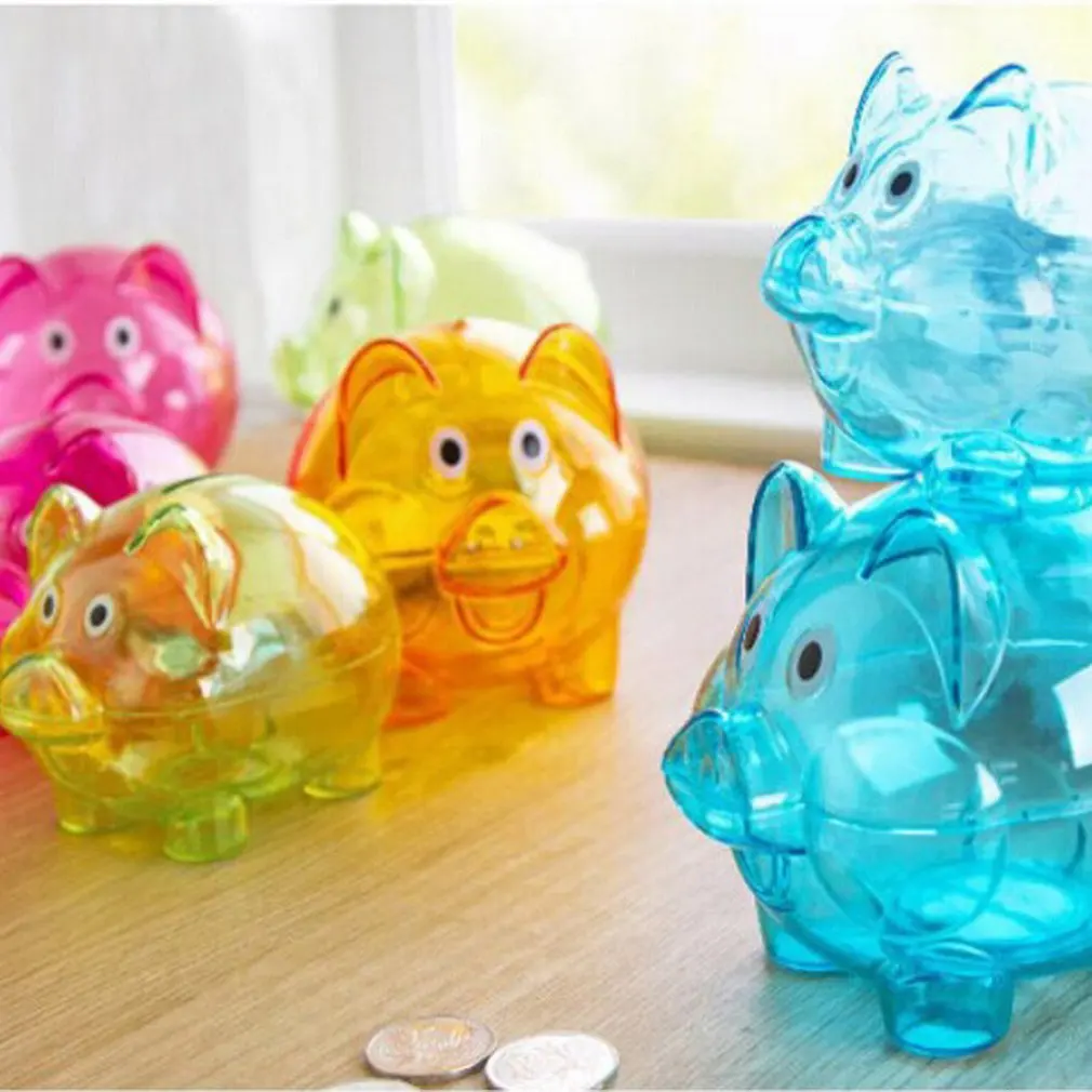 Новый прозрачный пластиковый чехол-копилка для денег копилка с изображением