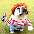 Костюмы для собак на Хэллоуин, забавная одежда для питомца, регулируемый костюм для косплея собаки, забавная одежда для средних и больших собак, бульдога, Мопса