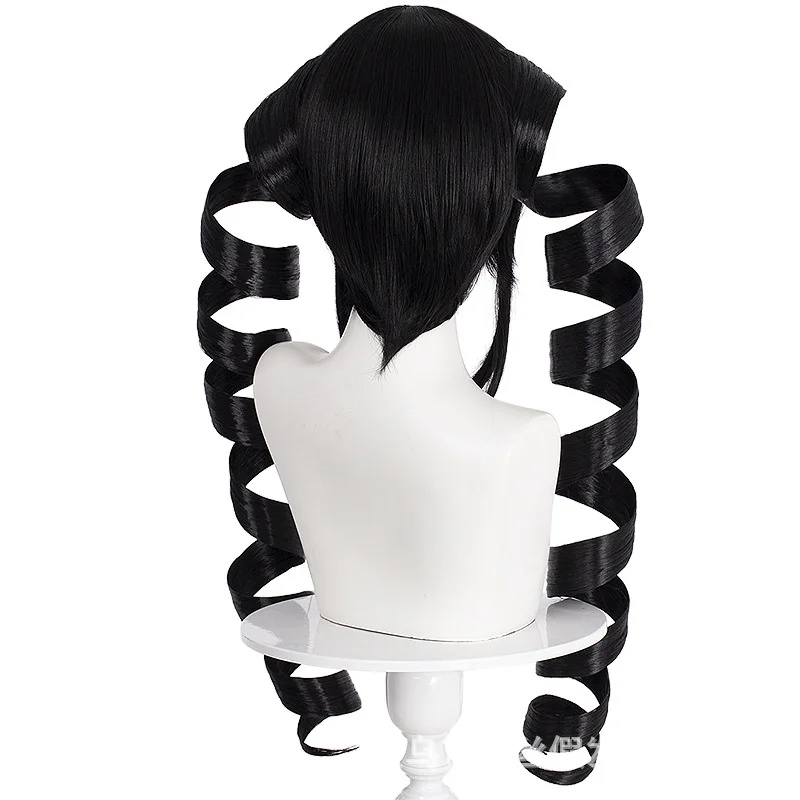 Парик для косплея Danganronpa Celestia Ludenberg черные длинные вьющиеся волосы костюма